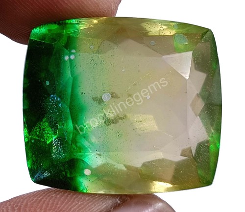 65-70Ct Cushion Cut Ametrine Doublet Bi Color EGL Transparent Loose Gems 25N - Picture 6 of 8
