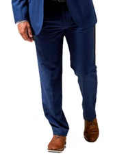 Nautica Men's Suit Separates Solid Flat Front Pants, Blue, 40Wx32L