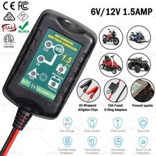 Automatic Battery Charger Maintainer Trickle for Car & Motorcycle 6V 12V 1.5A