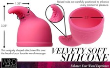 Nuzzle Tip Silicone Massage Wand Attachment Pink Full Body Massager Free USA S H