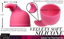 Nuzzle Tip Silicone Massage Wand Attachment Pink Full Body Massager Free USA S&H