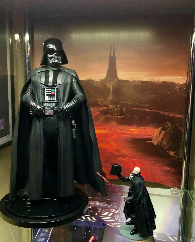 Telón de fondo diorama escala 1/6 STAR WARS Mustafar Vader Castle IKEA Detolf 15x15 Foto 3 de 4