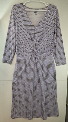 Lands End Lightweight 3/4 Sleeve Fit & Flare V-Neck Dress Tall MT Purple  Tile | eBay
