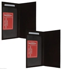 CHECKBOOK COVER PLAIN SET OF 2 BROWN GENUINE LEATHER NEW GREAT GIFT IDEA 1