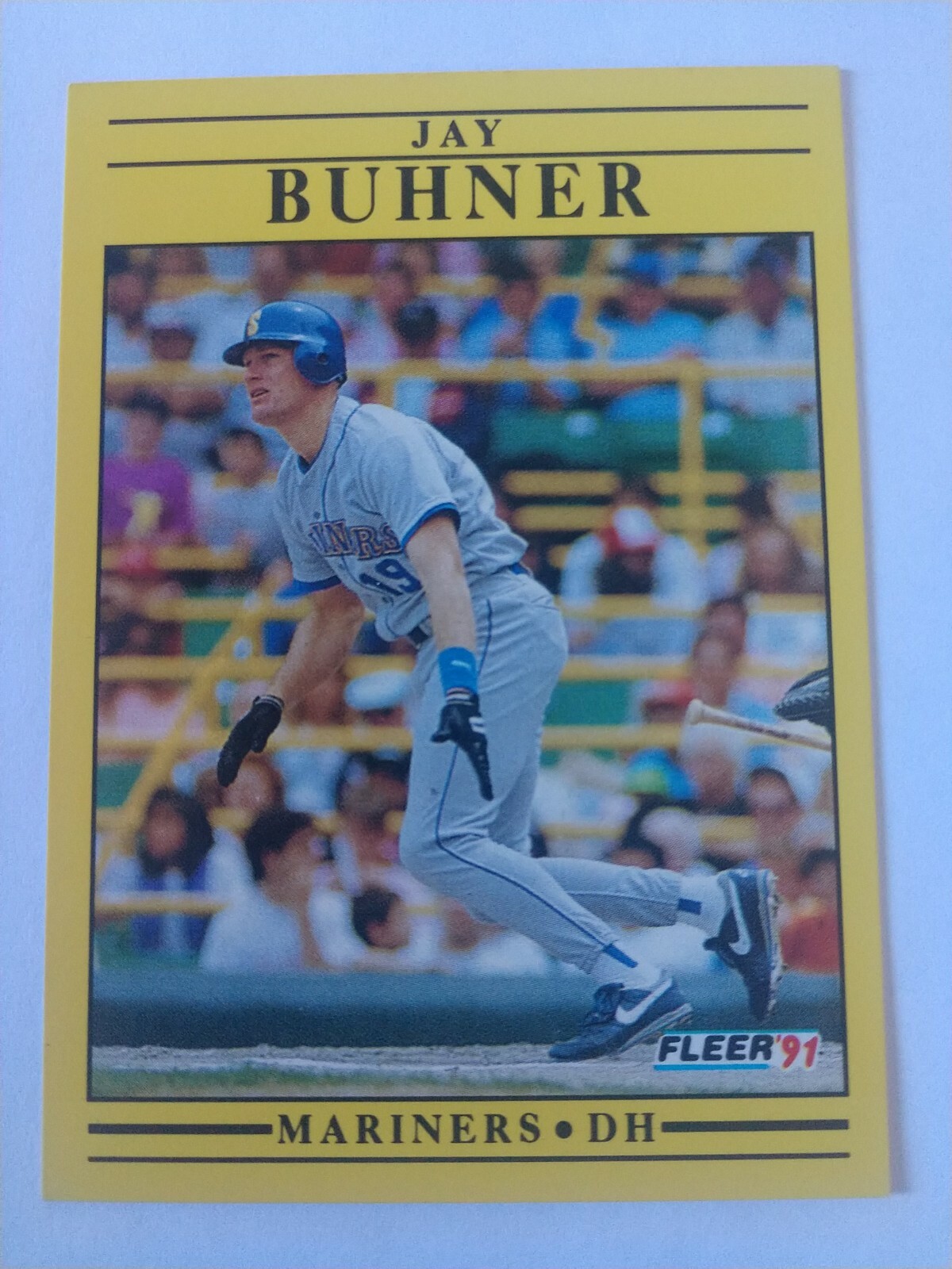 1991 FLEER JAY BUHNER #446 BASEBALL CARD Seattle Mariners