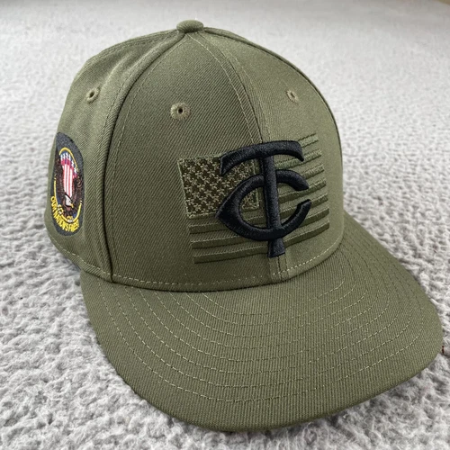 Minnesota Twins Armed Forces Hat Mens New Era MLB 5950 On-Field Fitted 7 3/8
