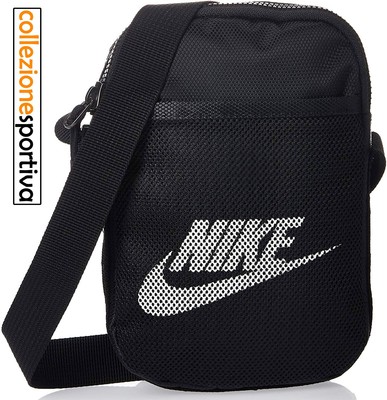 BORSELLO TRACOLLA NIKE HERITAGE CROSS-BODY BAG - BA5871-010 col. nero/bianco  | eBay