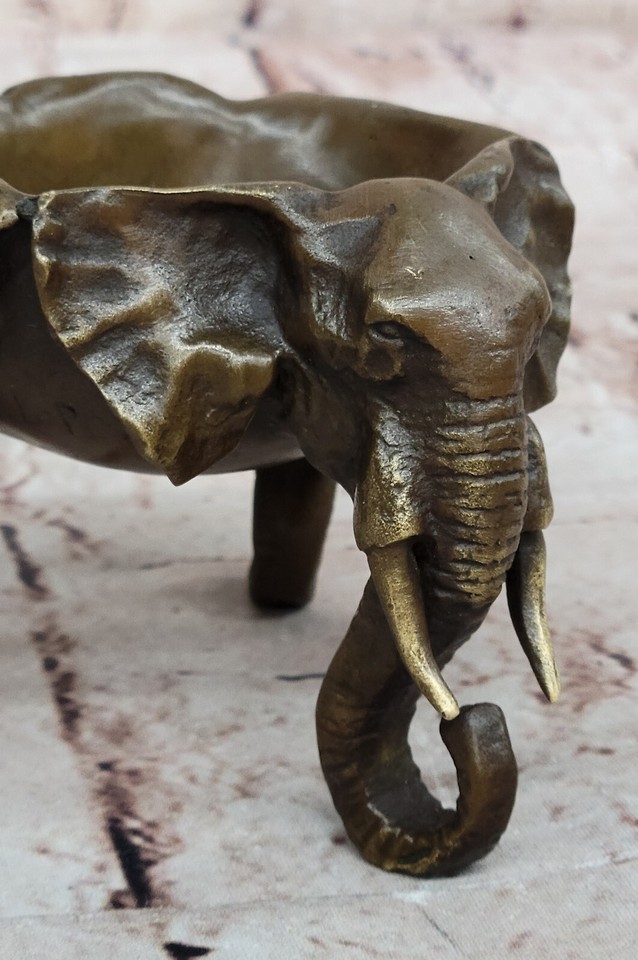 Campanello Eolico Portafortuna Elefante In Metallo Bronzo, Decorazione Giardino - 2