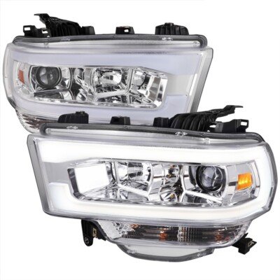 19-22 Dodge RAM 2500/3500/4500/5500 Projector Headlights Chrome Housing CCFL DRL