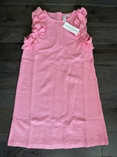 New Janie And Jack Pink Ottoman Ribbed Dress Size 7