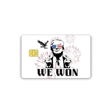 Credit Card Sticker Vinyl Skins Trump We Won Decal