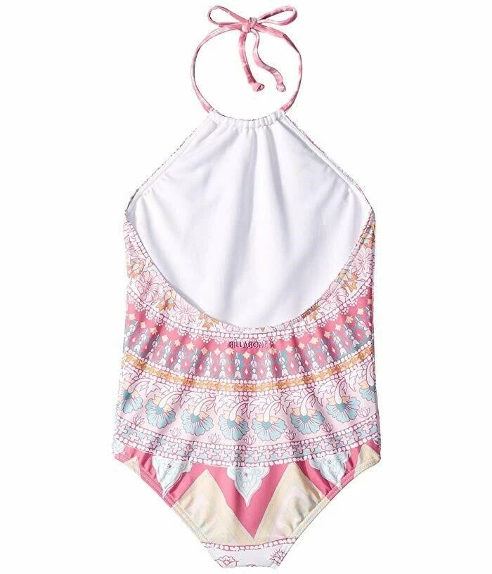Traje de baño Billabong niños niñas 236041 medallón locura halter de una pieza talla 12 Foto 2 de 2
