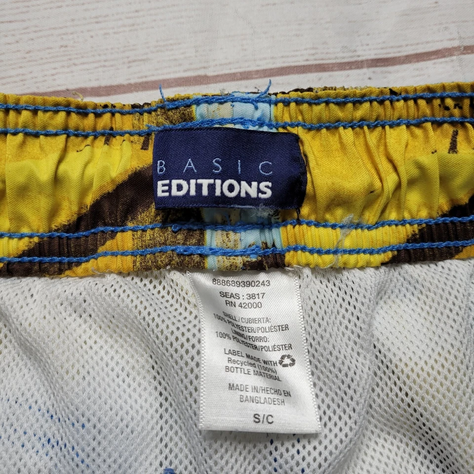 Basic Editions Mens Size Small Lined Swim Shorts - Image 4 of 4