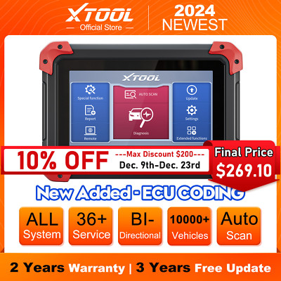 XTOOL Scanner D7 Auto Full System Diagnostic Bidirectional Tool OBD2 Scanner