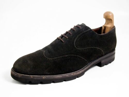 Chaussures homme en daim marron Fratelli Rossetti Brogues Wingtip taille US 11 EU 44 520 $ - Photo 1/8