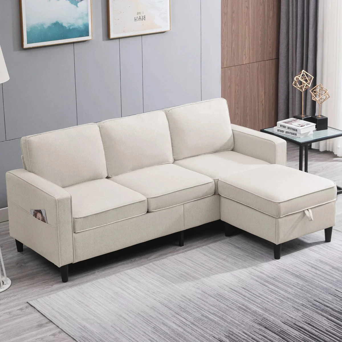 90 sofa online with chaise