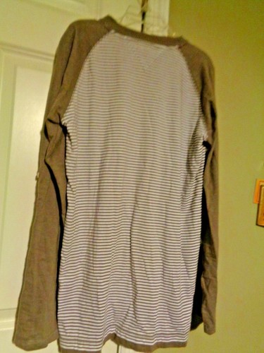 Tommy Hilfiger Light Brown Boys' Long Sleeve 85 Henley Tee Shirt Size XL (20) - Picture 6 of 12