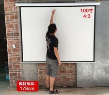 Electric Projector Screen Wall Celling Mounted 100" 4:3 b