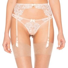 L'Agent Agent Provocateur Angelica Suspender Belt Nude / Ivory Large L184-45