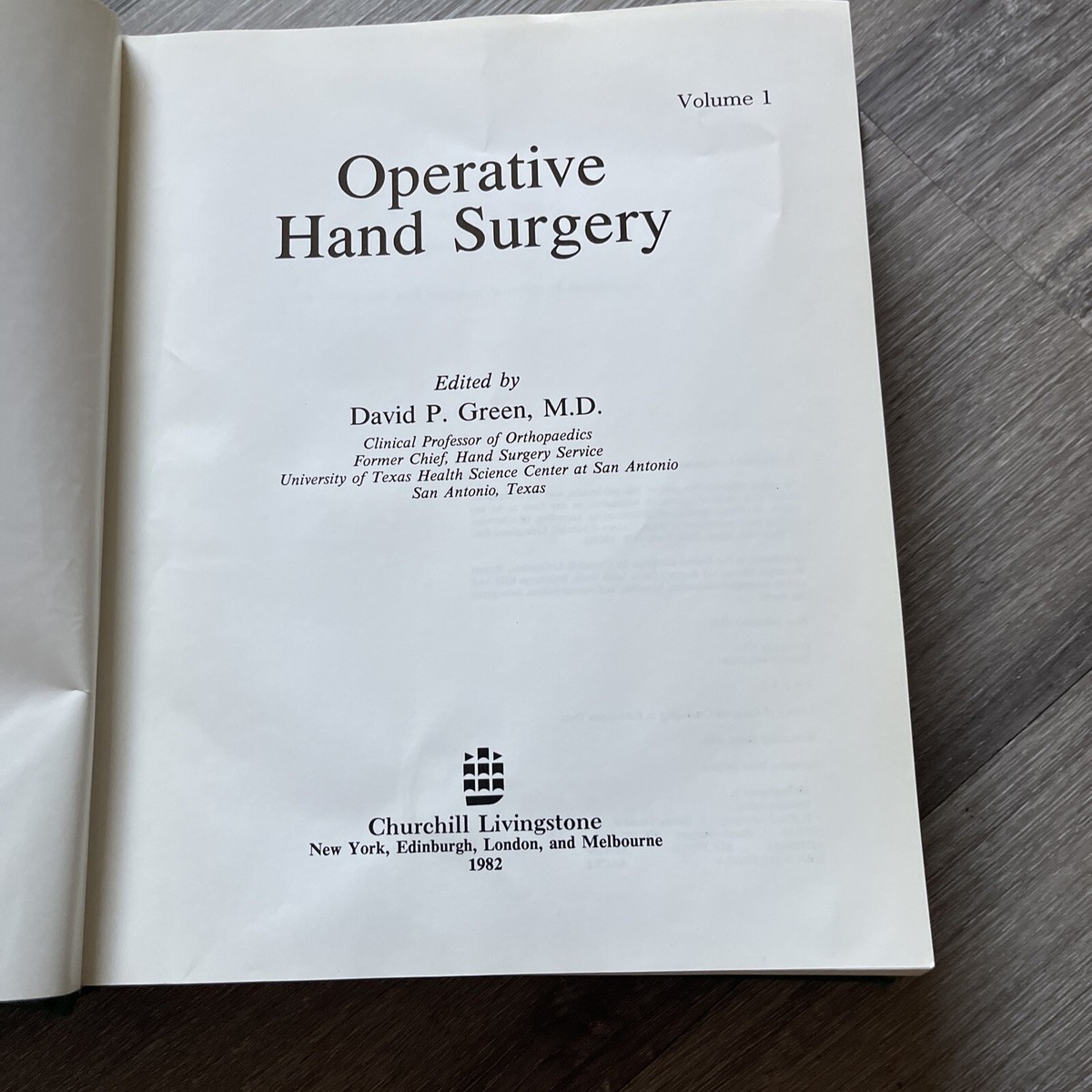 Operative Hand Surgery David P Green First Edition Volume 1
