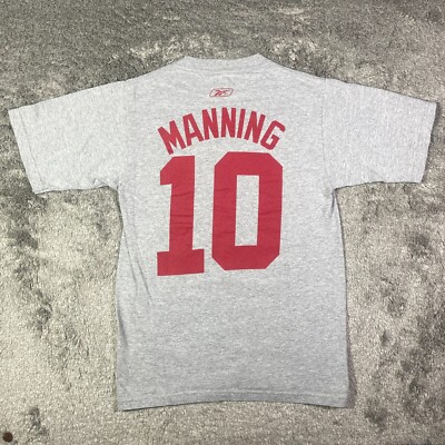 Eli Manning NY Giants Shirt Mens Small Gray New York Football