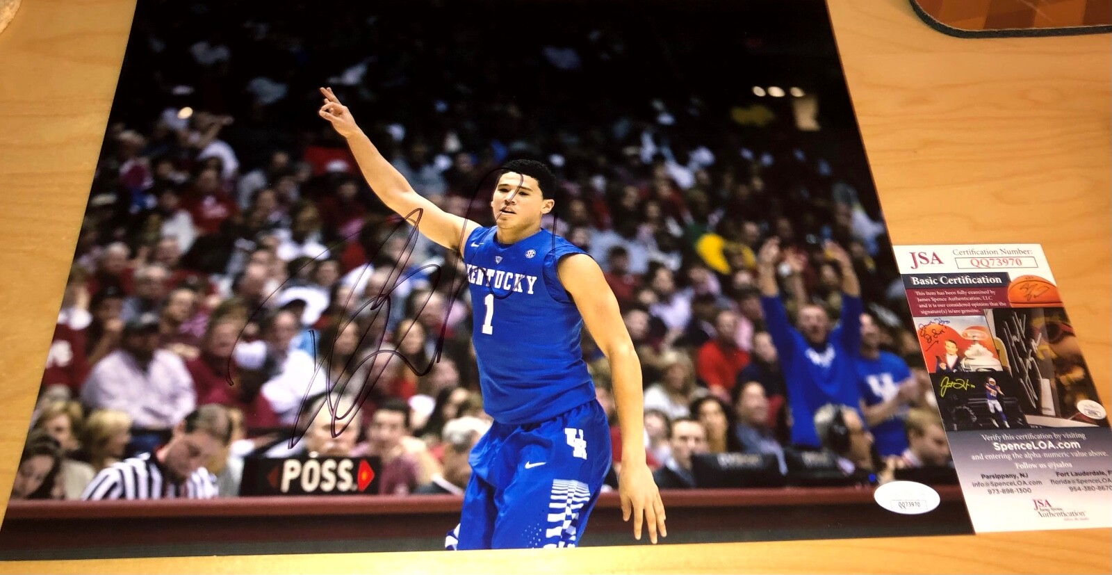 Devin Booker Kentucky Wildcats Signed Autographed 11x14 JSA A 