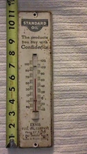 VINTAGE STANDARD OIL HEATING No TORCH ADVERTISING THERMOMETER GAS STATION