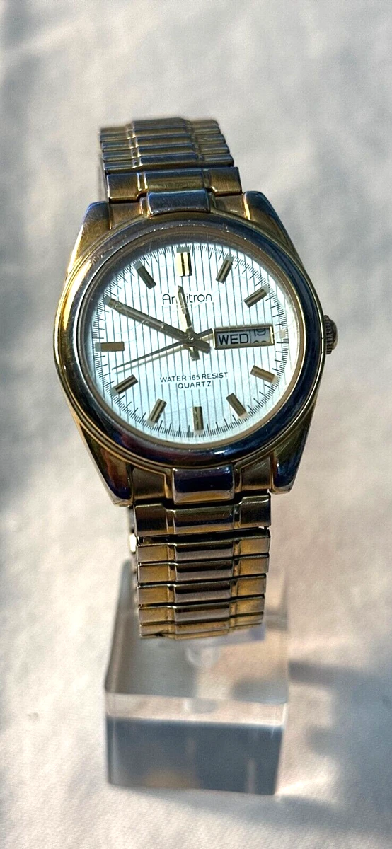 Armitron gold shop tone men's watch
