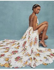 Reformation Bouquet Floral Maxi Wrap Dress 100% Viscose– US 4