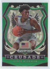 2020-21 PANINI PRIZM DRAFT PICKS JAMES WISEMAN GREEN PRIZM RC #82