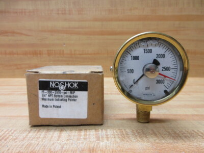 Noshok 25-300-3000-PSI-MIP Pressure Gauge