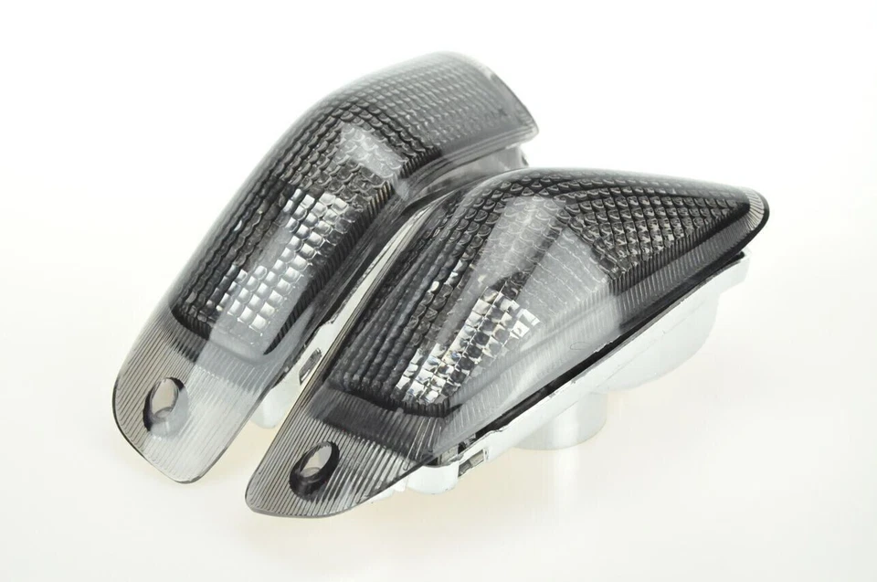 Lente de fumaça com sinais de seta frontal + traseira compatível com Kawasaki 1990-2005 Ninja ZX-6 ZX600 - Imagem 3 de 4