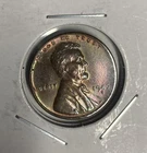 (C)  1945 S/S RPM-006 Uncirculated Lincoln Wheat Error Rainbow Tones