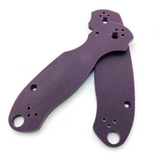 1 Pairs Custom Purple G10 Material Handle Patch Scales DIY For Spyderco Para 3