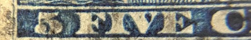 1876 #40 Newfoundland 'Harp Seal' Blue 5 Cent Stamp, Major Re-entry, Fine Used. - Picture 6 of 7
