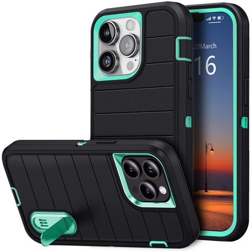 For Apple iPhone 13 Pro Max/13 Pro/13 Shockproof Case Stand Holder Rubber Cover - Picture 20 of 36