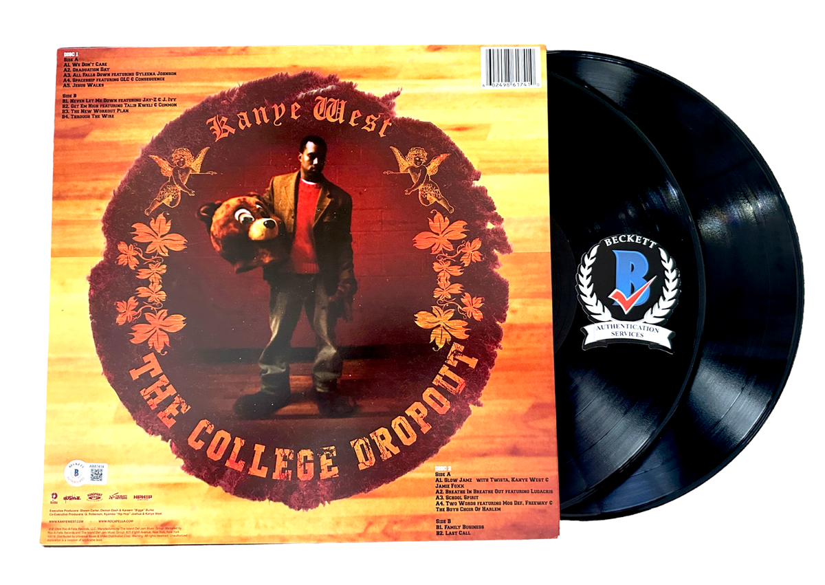 KANYE WEST SIGNED AUTOGRAPH VINYL RECORD ALBUM THE COLLEGE DROPOUT