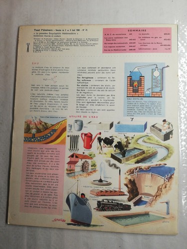 N36 All Universe Hachette N 41 August 1963 Man Primitive, Molecule Water, Atom - Picture 2 of 3