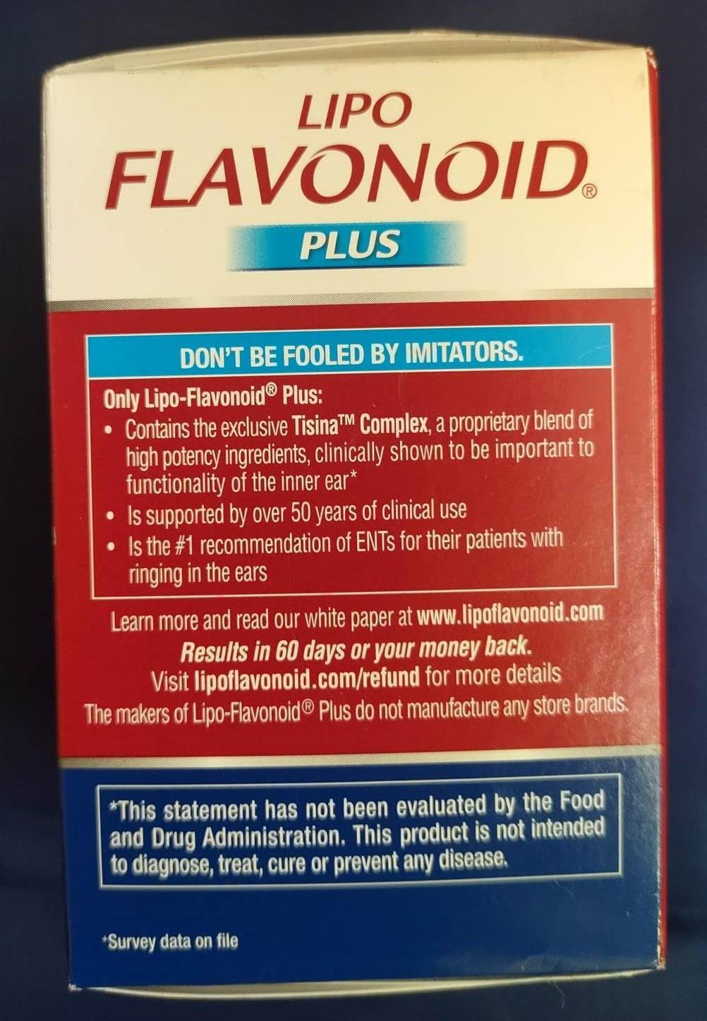 LipoFlavonoid Plus Ear Health Supplement 100 Caplets Exp. 03/2025
