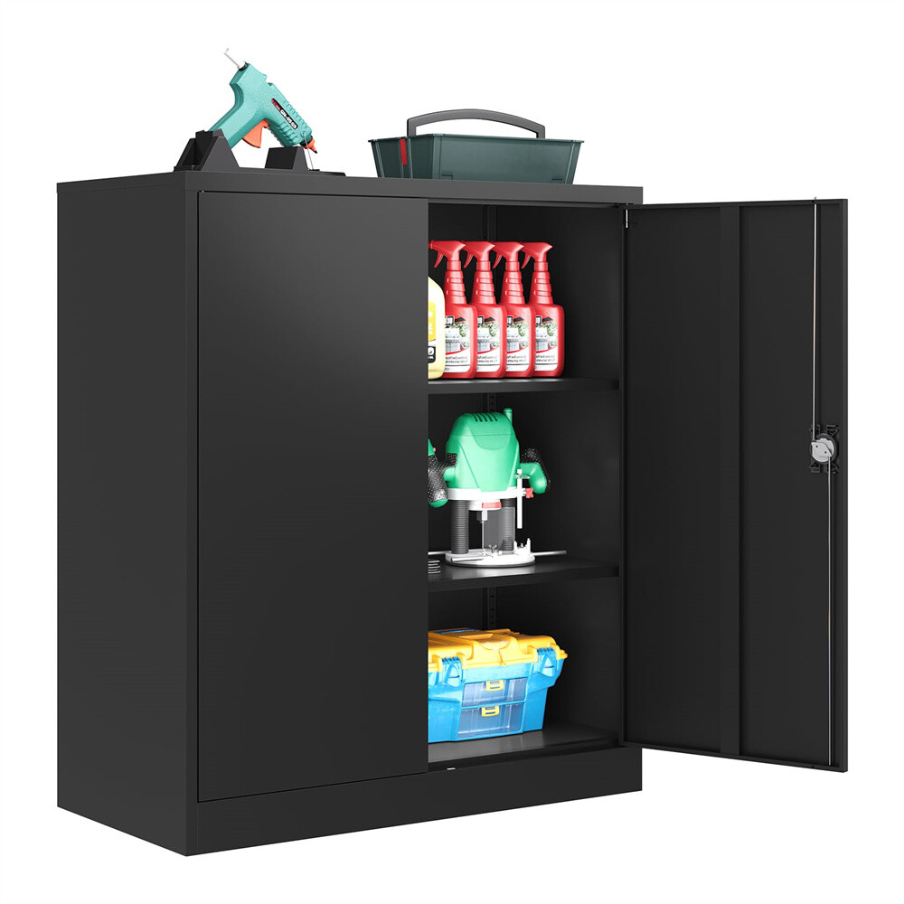 Metal Storage Cabinet,Cabinet with Doors and Adjustable