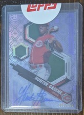 Hunter Greene 2018 Bowman High Tek Redemption Auto Purple /150 Reds