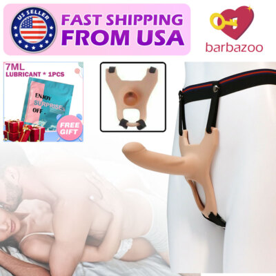 Strap On Harness for Hollow Dildo Penis Wearable Sex Toys for Men Women  Lesbian