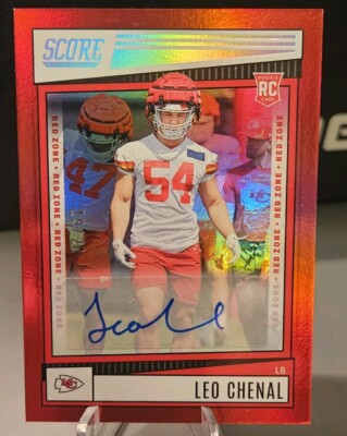 2022 Panini Score Leo Chenal Redzone Rookie SP Autograph 2022 Panini Score Leo Chenal Redzone Rookie SP Autograph