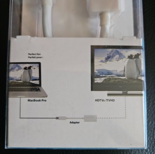 New Belkin Mini DisplayPort to HDMI Adapter | Short Adapter Cable | MBP to HDMI - Picture 2 of 4