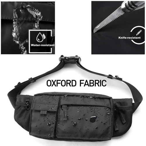 Large Waterproof Black Waist Bag Fanny Pack For Men Women Belt Bag Pouch Hip ... - Picture 6 of 7