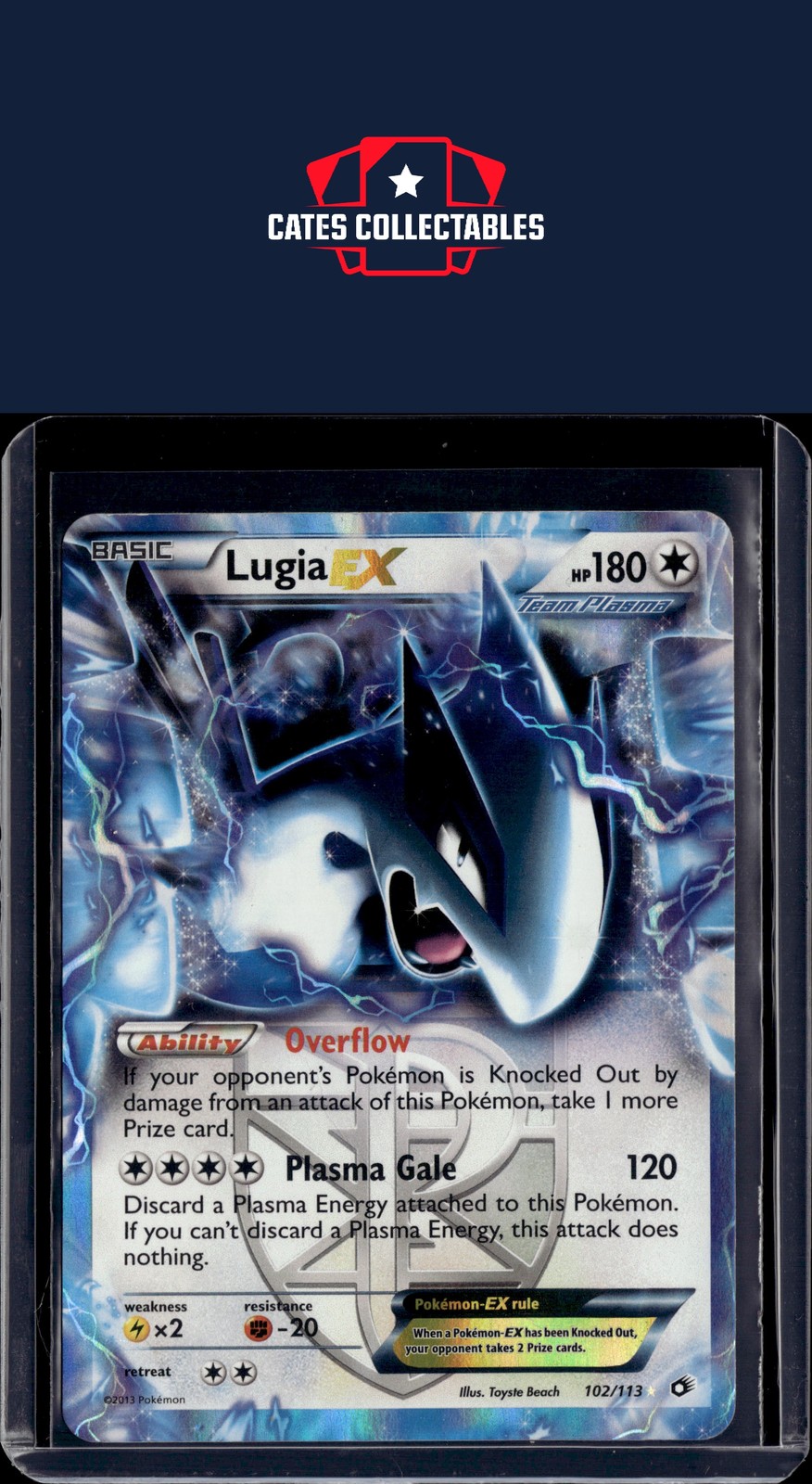 Legendary Treasures #102/113 Lugia EX (Team Plasma)