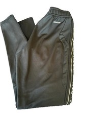 Youth Adidas Sporty Soccer Pants Black With White Stripe And Lettering Size M