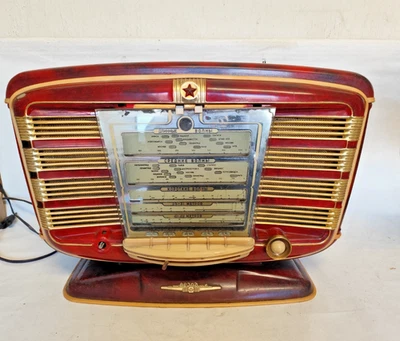 ZVEZDA 54 Radio Roter Stern Moskau Red Star Moscow Röhrenradio UDSSR 1954/55 - Bild 1 von 4