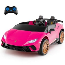 4WD 2-Seater Ride on Car, Licensed Lamborghini Kids  Vehicles w/ Remote Control