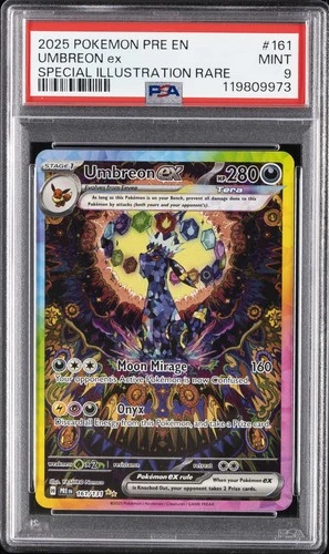 2025 POKEMON PRE EN-PRISMATIC EVOLUTIONS #161 UMBREON EX PSA 9